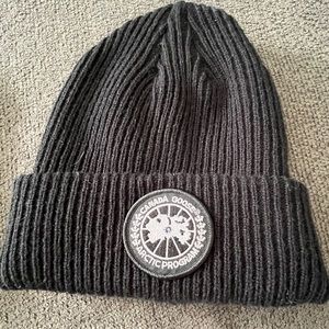 Black Canada goose beanie